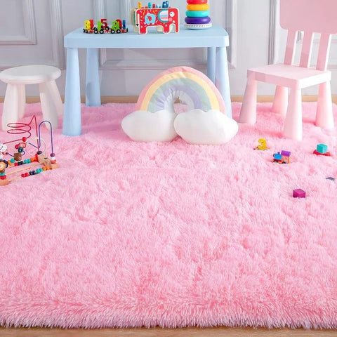 Large Area Rugs for Living Room Bedroom, Fluffy Kids Room Plush Shaggy Nursery Rug Furry Throw Carpets for Boys Girls