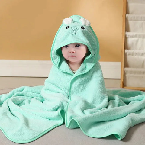 Children's Towel Cloak Quick-Drying Coral Velvet Robe Cartoon Cape Baby Darling Hooded