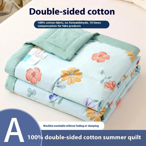 Summer Thin Quilt Comforter Soft Air conditioning Four-season Quilt Duvet Blanket Bed Blanket Bed Silky Comforter Lightweight