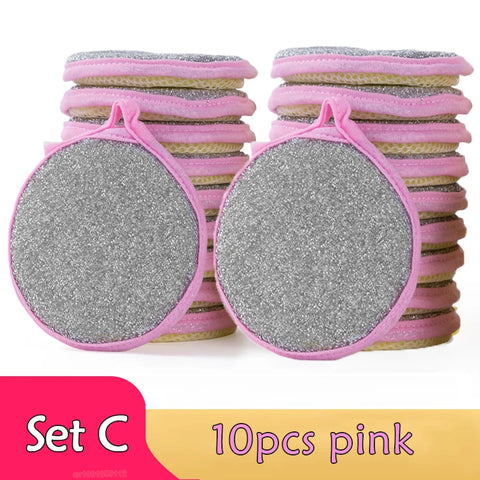 5/10Pcs Double Side Dishwashing Sponge Dish Washing Brush Pan Pot Dish Wash Sponges Household Cleaning Kitchen Tools