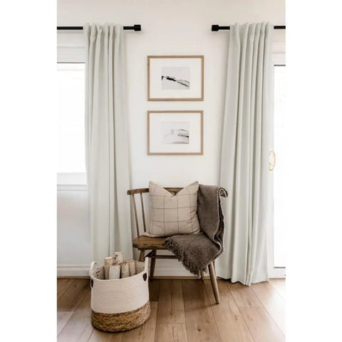 100% Blackout Shield Linen Blackout Curtains for Bedroom 96 Inches Long,Back Tab/Rod Pocket Living Room Drapes,