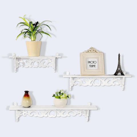 Floating Wall Storage Rack Set of 3 Shabby Floating Wall Shelves Bookshelf Display Wall Shelf Storage Rack Display Wall Shelf