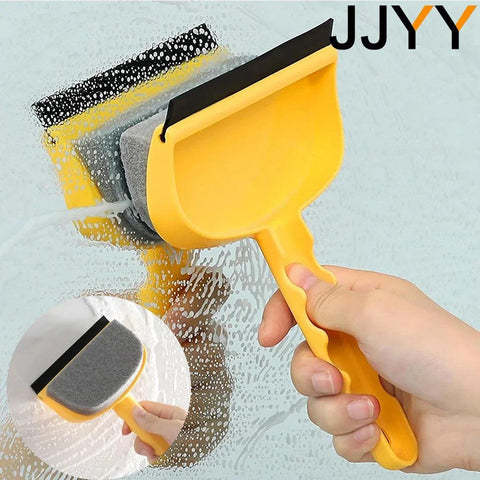 JJYY Double Sided Household Window Cleaner Tile Bathroom Cleaning Brush Window Scraper Cleaning Mirror Tool