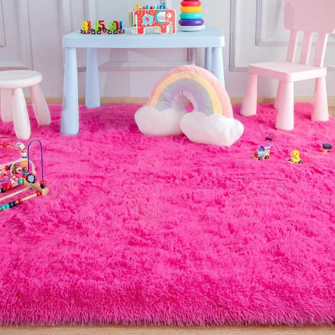 Large Area Rugs for Living Room Bedroom, Fluffy Kids Room Plush Shaggy Nursery Rug Furry Throw Carpets for Boys Girls