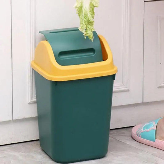 Bathroom Trash Can 10L Small Garbage bin with Press Swing Top Lid for Toilet Bedroom Living Room Plastic Wastebasket supplies