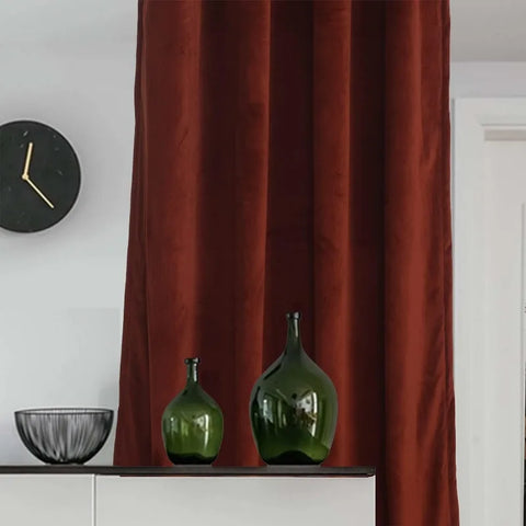 Velvet Curtains 2 Panels Set, Block Light Thermal Insulated Velour Rod Pocket Drapes for Bedroom and Living Room