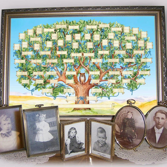 Family Tree Charts DIY 6 Generation Genealogy Poster Canvas Art Wall Home Decoration Tree Of Life Family History Diagram