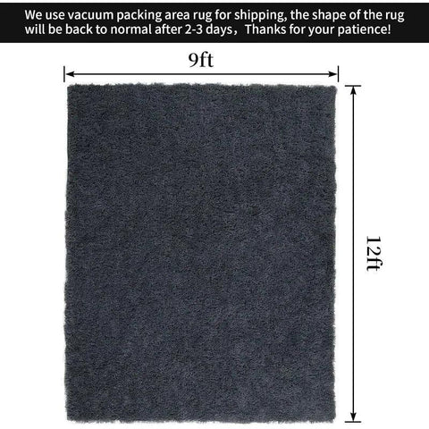 Shaggy Area Rug 9x12 Feet, Ultra Fuzzy Large Plush Faux Fur Carpet for Living Room Bedroom, Non-Skid Fuzzy Rug