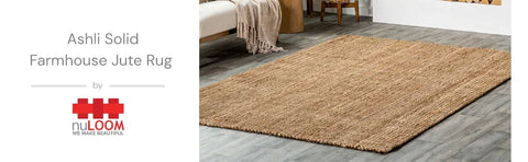 nuLOOM Ashli Solid Farmhouse Jute Area Rug, 8x10, Off-white