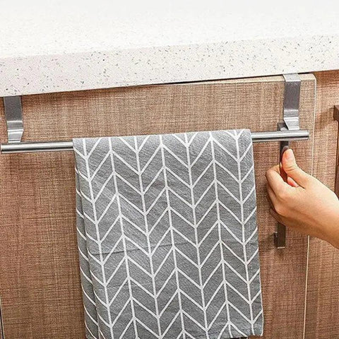 Over The Door Towel Rack Innovative Bath Towel Bar Bathroom Towel Holder Hand Towel Bar Adjustable Multi-functional Bathroom