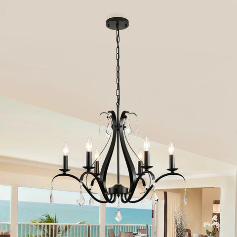 Modern Chandelier for Dining Room Living Room K9 Crystal Pendant Lighting Candle Chandeliers Home Decoration Light Fixtures Lamp