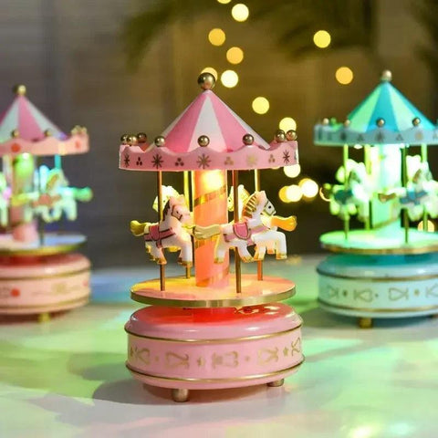 Christmas Decoration Ornaments Carousel Octave Box Music Box Birthday Gifts for Kids New Year Decorations Home Decor