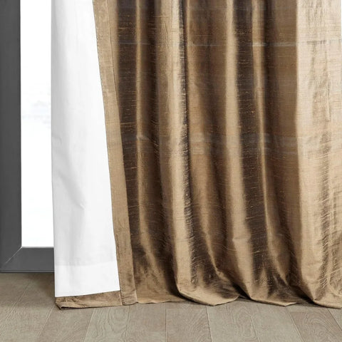 HPD Half Price Curtain Texture Silk curtain bedroom, living room 50 X 120 (1 panel), cashmere