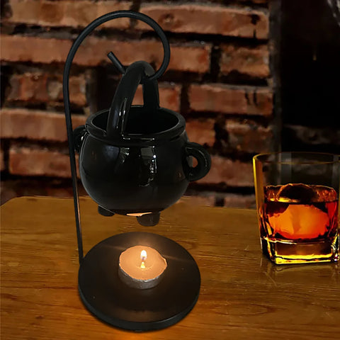 Hanging Cauldron Wax Burner Tealight Candle Holder Oil Burner Witches Witchcraft Home Yoga Room Meditation Decor Aroma Diffuser