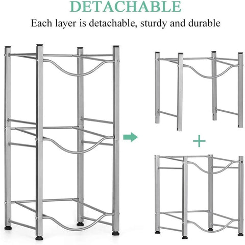 3-layer kettle rack, 5-gallon detachable water bottle rack, suitable for kitchen and office use