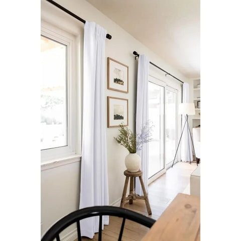 100% Blackout Shield Linen Blackout Curtains for Bedroom 96 Inches Long,Back Tab/Rod Pocket Living Room Drapes,