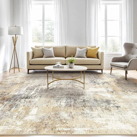 9x12 Area Rug Living Room Rugs: Large Soft Machine Washable Abstract Modern Stain Resistant Indoor Floor Low Pile Accent Carpet