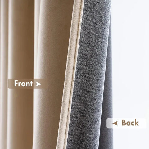 Curtains Thermal Insulated Blackout Curtain Drapes for Bedroom Living Room Darkening  Long Curtains Panels Rod Pocket Set of 2