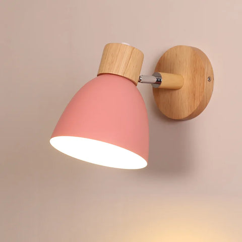 Macaroon 6 Color Steering Head E27 85-285V Nordic Wall Lights Bedside Wall Sconce Modern Wall Light for Bedroom Nordic