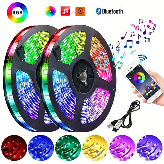 Led Strip Lights For Bedroom 5V 5050 Usb Rgb Tape 10 Meter Ice String Holiday Lighting Wall Led Room Decor Lamp Wifi Band Ribbon