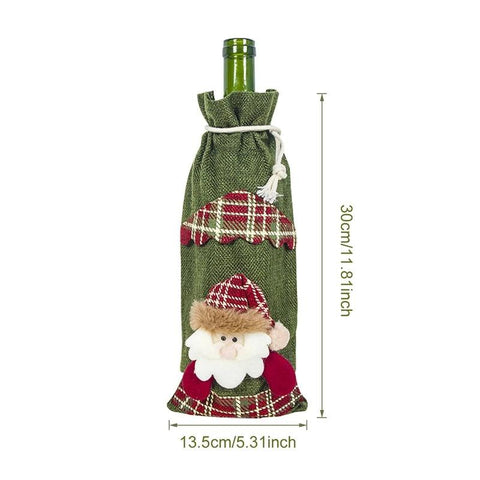 Christmas Wine Bottle Cover Merry Christmas Decoration For Home  Christmas Ornaments Decor Happy New Year 2025 Navid Noel