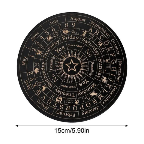 Pendulum Mat Wooden Witch Divination Board Ouija Board Game Fortune Telling Toys Spirit Board Witch Craft Altar Supplies