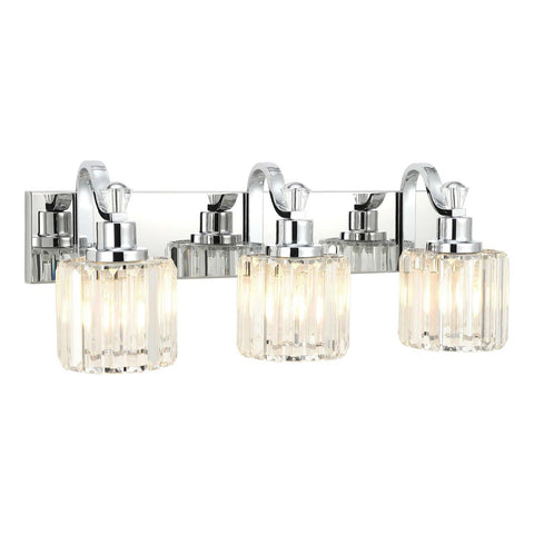 Modern Bathroom Vanity Light Stainless Steel Crystal Vanity Lights Over Mirror Modern Crystal Bathroom Wall Lighting Fixtures