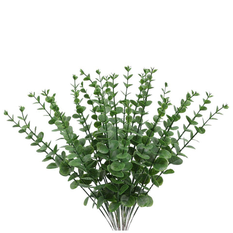 24pcs Artificial Leaves Stems Real Branches For Home Office