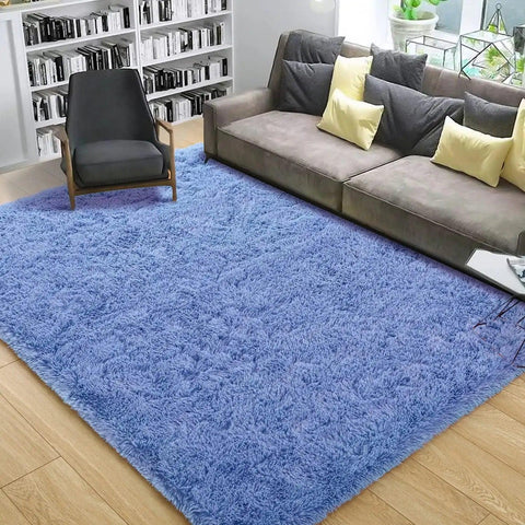 Fluffy Rug Indoor Plush Soft Carpet for Living Room Anti-Skid Durable Area Rug for Girls Bedroom Kids Room Carpets