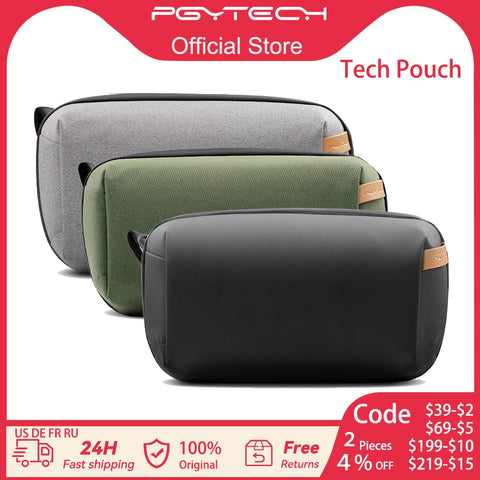 PGYTECH Tech Accessories Pouch Waterproof Small Electronics Organizer Bag Tech Organizer Pouch For Cables, Phone Batteries