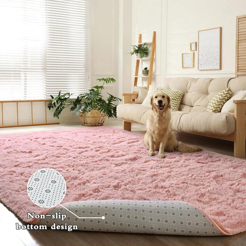 Fluffy Rugs for Bedroom Fuzzy Area Rugs for Living Room Soft Kids Carpet Non Slip Rugs for Hardwood Floors Room Decor