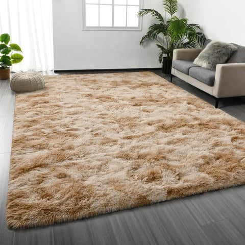 Large Shag Area Rugs, Tie-Dyed Plush Fuzzy Rugs for Living Room, Ultra Soft Fluffy Furry Rugs for Bedroom