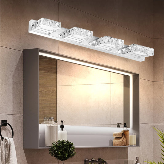 LOYALHEARTD Crystal Vanity Light LED Modern Toilet Wall Lamp Bathroom Front Mirror Make-up Light for Indoor Washroom