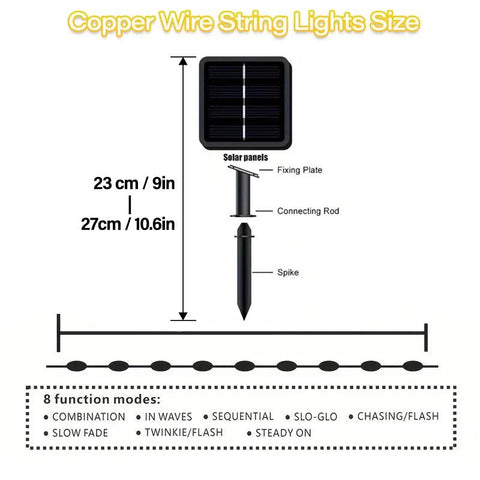 50/100/200/300LED Solar Light Outdoor Lamp String Lights For Holiday Christmas Party Waterproof Fairy Lights Garden Garland Lamp