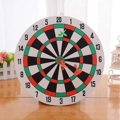 Diameter 29.5 Cm Darts Target With 3 Darts Wall Mounted Two Sides Double-Use Thick Foam Toy Dart Board Game Office Outdoors Game