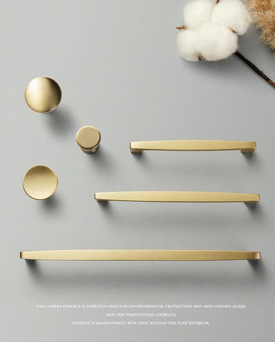 Nordic Solid Brass Cabinet Handle Furniture Pulls Kitchen Handle Drawer Handles Accesorio Muebles Accesorio Cupboard Handle