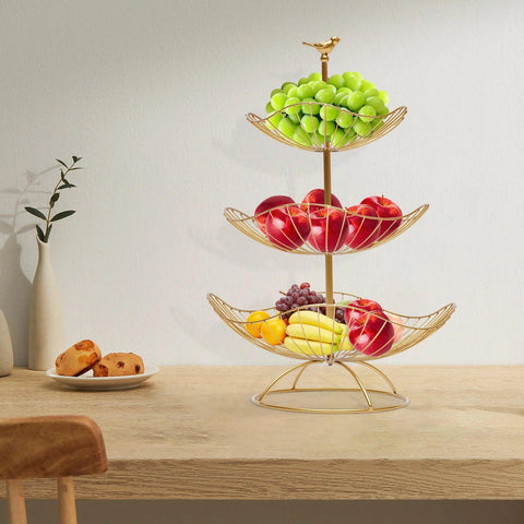 3 Tier Fruit Basket Stand, Fruit and Vegetable Storage Basket, Dessert Cake Stand, Table Centerpiece