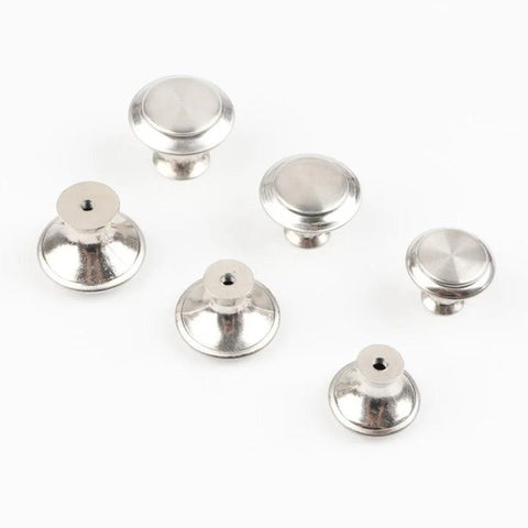 Kitchen Cabinet Knobs Round Silver Sphere Cabinet Door Knob with 1 Screw Modern Drawer Knob Hardware Solid for Kitchen Cupboard