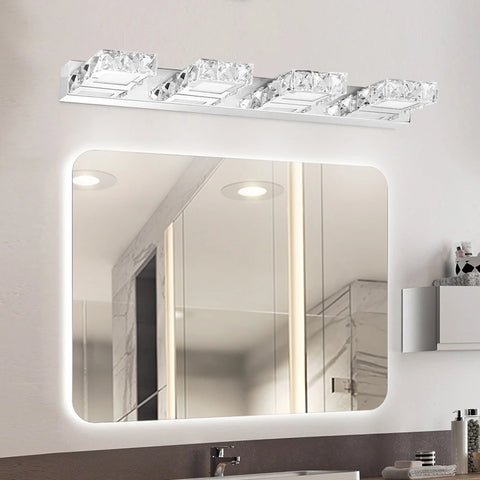 LOYALHEARTD Crystal Vanity Light LED Modern Toilet Wall Lamp Bathroom Front Mirror Make-up Light for Indoor Washroom