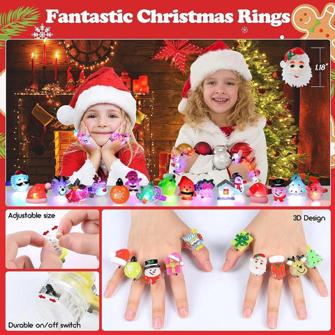 10/30/50pcs Christmas Glowing Toy Cute Santa Claus Xmas Tree Light Up Toy for Kids Gift Christmas Party Decoration New Year 2024