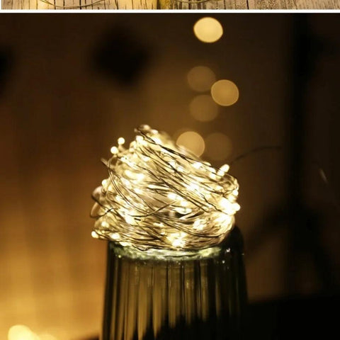 5M LED String Lights Waterproof Led Copper Wire Fairy Lights Battery Operated DIY Wedding Party Christmas Decoration Lights