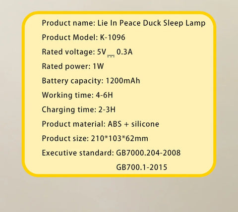 New Adorable and cute rechargeable silicone duck-shaped night light for kids' bedtime - Perfect soft lamp - Lovely portable deco