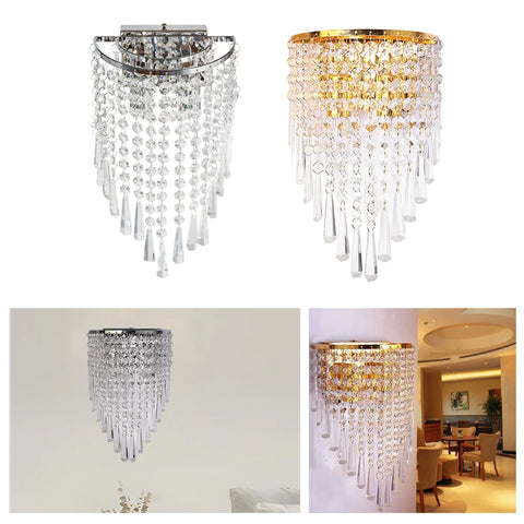 K9 Crystal Wall Sconce Modern Ceiling Light Crystal Chandelier Pendant Light Fixture Lighting for Bedroom Hallway Home Decor 40W