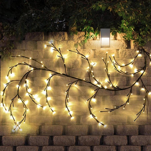 1PCS 96LED Tree and Vine Lamp USB/Solar Powered 8 Modes DIY Festive Tree Branch Lamp for Christmas Party Home Decorative Lights