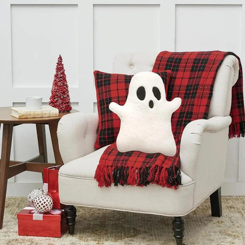 Halloween Soft Cartoon White Ghost Venue Arrangement Accessories Funny Ghost Throw Pillow Cute Hug Pillow