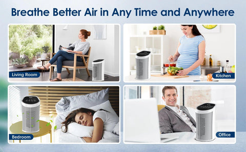 Air Purifier for Home with H13 True HEPA Air Filter Purifier ,Timing, Quiet,3 Gears Fans for Home Allergies,Smokers