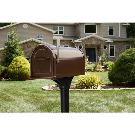 Hillsborough Galvanized Steel Post Mount Mailbox, Compatibility Code J, 5593C-CG-10, Copper, Large Capac