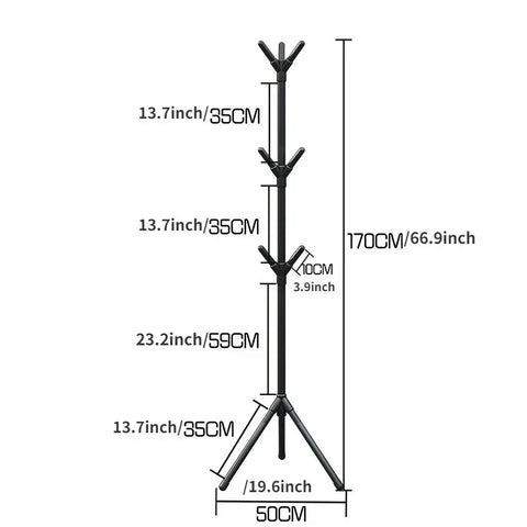 Multi Hook Coat Racks Easy To Move Clothes Rack Home Living Room Indoor Floor Standing Storage Clothing Coat Racks