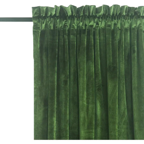 Velvet Curtains 2 Panels Set, Block Light Thermal Insulated Velour Rod Pocket Drapes for Bedroom and Living Room