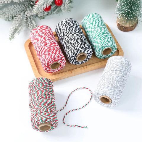 Christmas Wrapping String Rope Merry Christmas Decoration For Home 2024 Navidad Natal Noel Gift Box Packaging Rope New Year 2025